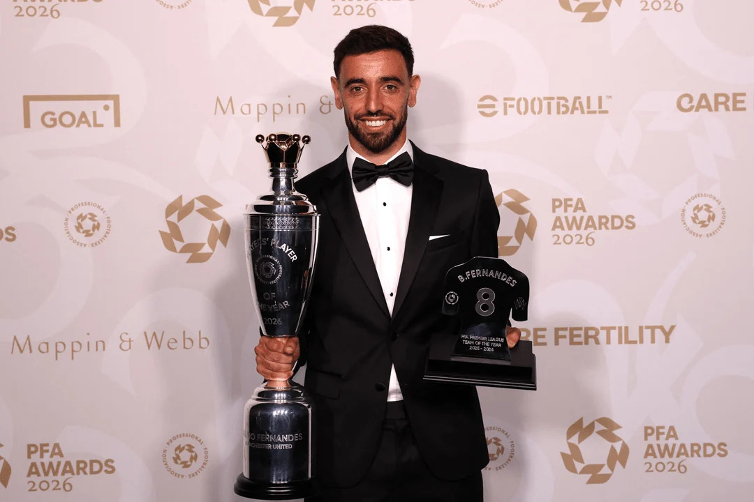 Bruno Fernandes Named PFA Player of the Year After Record-Breaking Season