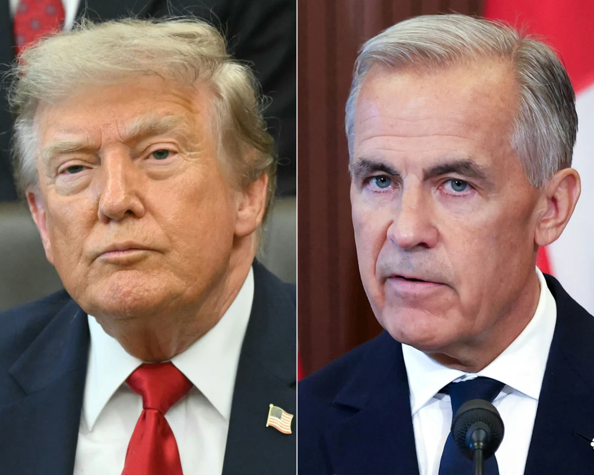 Trump and Canadian PM Mark Carney Trade Barbs as Bilateral Trade War Escalates