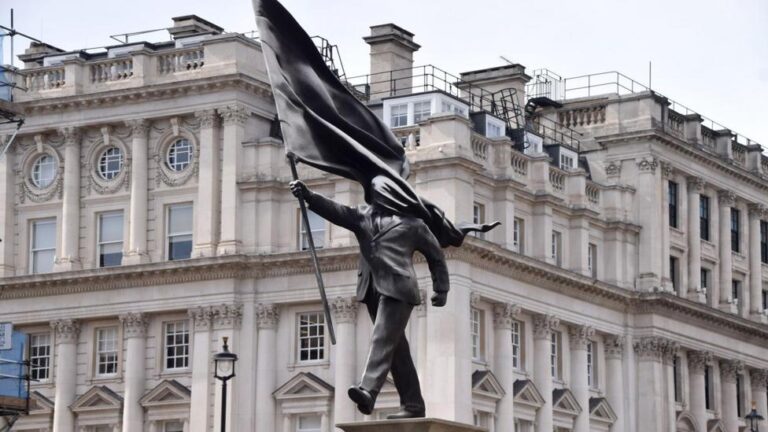 Westminster Council Weighs Future of Banksy Flag Statue