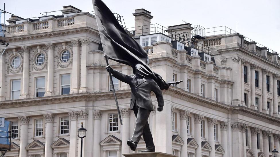 Westminster Council Weighs Future of Banksy Flag Statue