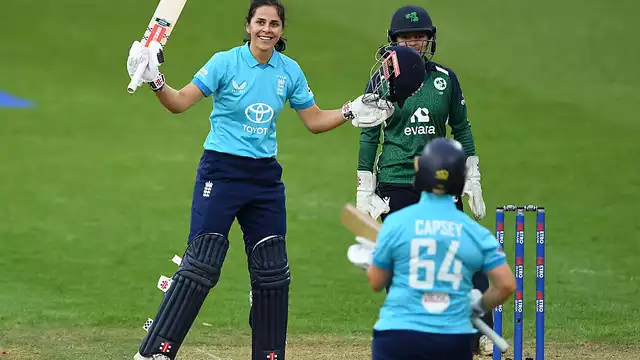 Maia Bouchier powers England to record-breaking ODI victory over Ireland