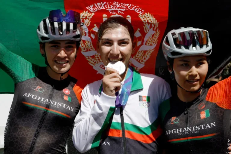 Afghan Cyclist Fariba Hashimi Wins Asian Games Silver