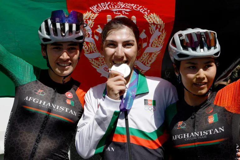 Afghan Cyclist Fariba Hashimi Wins Asian Games Silver