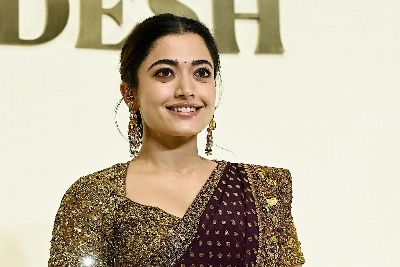 Rashmika Mandanna Visits Vijay Deverakonda’s School in Puttaparthi
