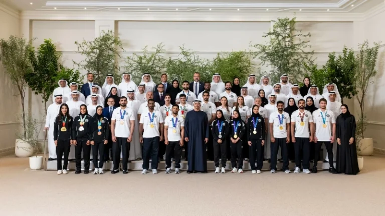 UAE President Honours Jiu-Jitsu Medalists from Asian Games